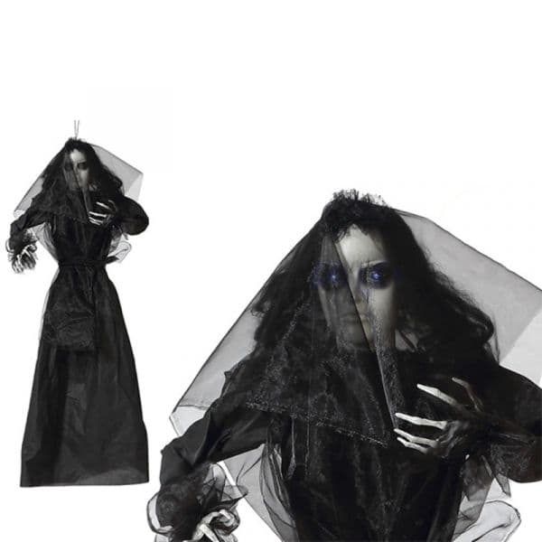 Atosa Girlfriend 140x16x160 Cm Luz Halloween Decoration Preto