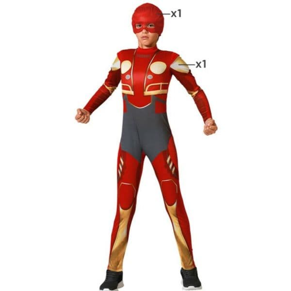 Atosa Heroe Comic Custom Vermelho 7-9 Anos
