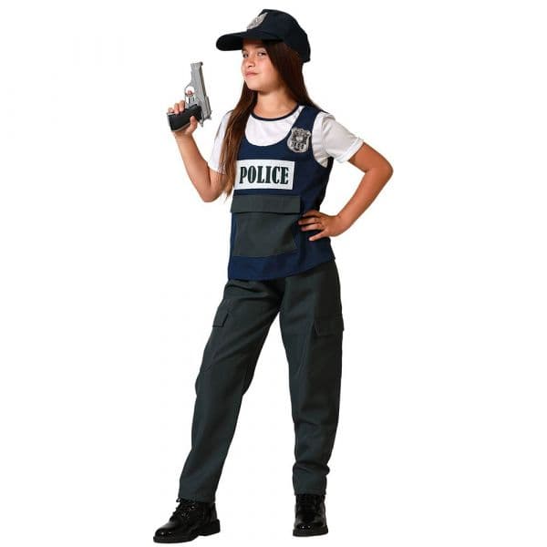 Atosa Police Kids Custom Preto 3-4 Anos