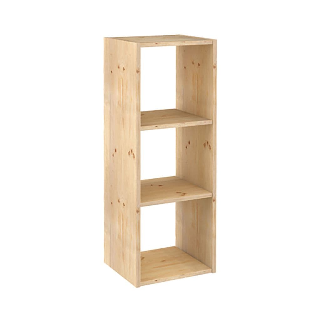 ESTANTE MODULAR 3 CUBOS DINAMIC PINHO MACIÇO 107X36,2X34CM ASTIGA