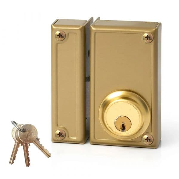 Jis Fechadura de Sobreposição 33-6i Dourado 52 mm Esquerda 60 mm