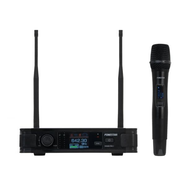Fonestar Central Microfone Mão s/ Fios ID Pilot e Diversity UHF - SONAIR-PRO-1M
