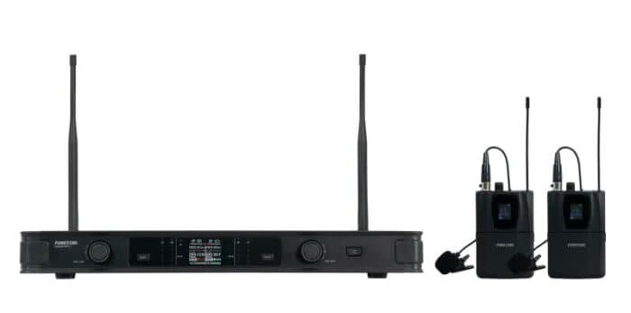 Fonestar Central 2x Microfone Lapela Bodypack s/ Fios UHF ID Pilot e Diversity - SONAIR-PRO-2P