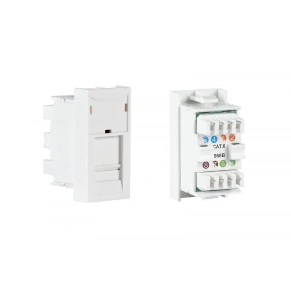 Fonestar Conector RJ45 CAT6 T568B p/ Painel Ligação ½ Branco - WP-49RJ