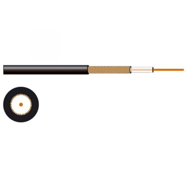 Fonestar Bobine Cabo A/V de OFC Coaxial 3C2V 100m Preto - CE-70