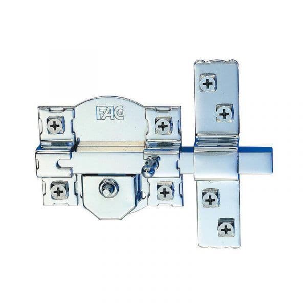 FAC Ferrolho de Segurança 300-R/80 Níquel Aço 40mm x 80mm