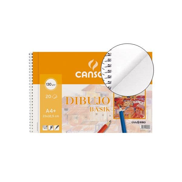 Canson Bloco de Desenho DIN A4 Espiral Basik 23x32.5cm 20 Fls 130g