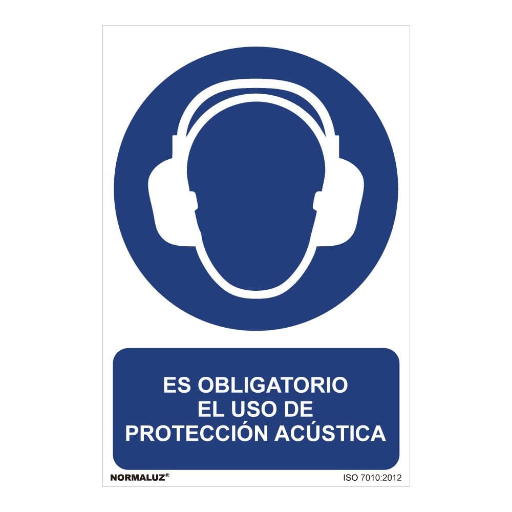 SINAL ´´ES OBLIGATORIO EL USO DE PROTECCION ACUSTICA´´ (PVC 0,7