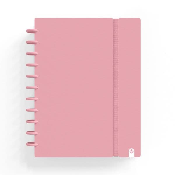 Ingeniox Caderno A4 Pautado 80Fl 100G Foam com Elástico Rosa Pastel 1Un.