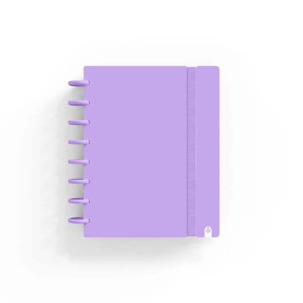 Ingeniox Caderno A5 Pautado 80Fl 100G Foam com Elástico Malva Pastel 1Un.