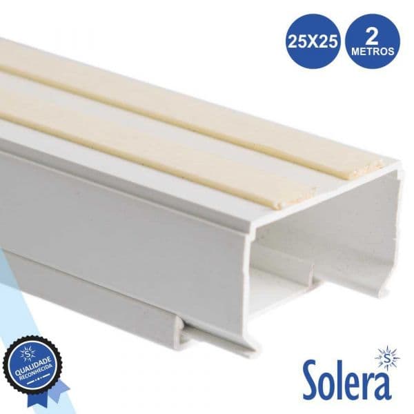 Solera Calha Técnica Pvc C/ Adesivo 25x25mm 480mm² 2m
