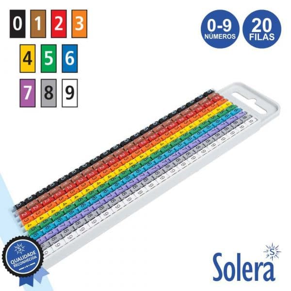 Solera Identificador de Cabos 20 Filas de a 9 1.5-2.5mm²