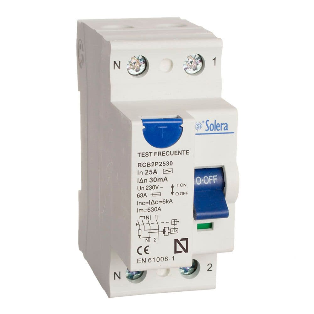 Solera Disjuntor Diferencial 2 Polos 25a (retractilado) rcb2p2530 - 02860