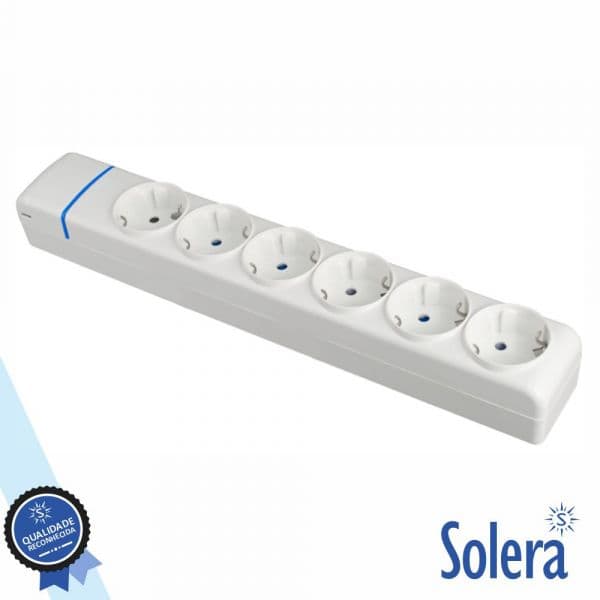 Solera Régua de Tomadas 8006P 6 Tomadas Schuko 16A 250V
