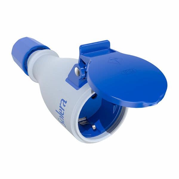 Solera Base Móvel Bipolar 707TKB 16A 250V IP54 Elastómero Branco