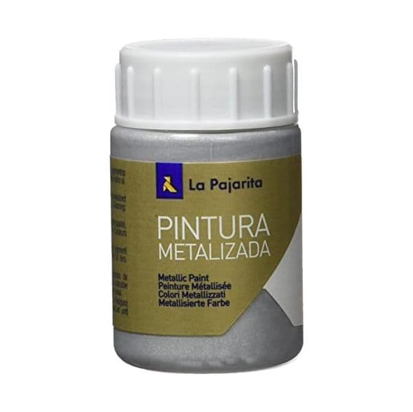 La Pajarita Tinta Metálica Prata 35ml - Kit 6 Frascos