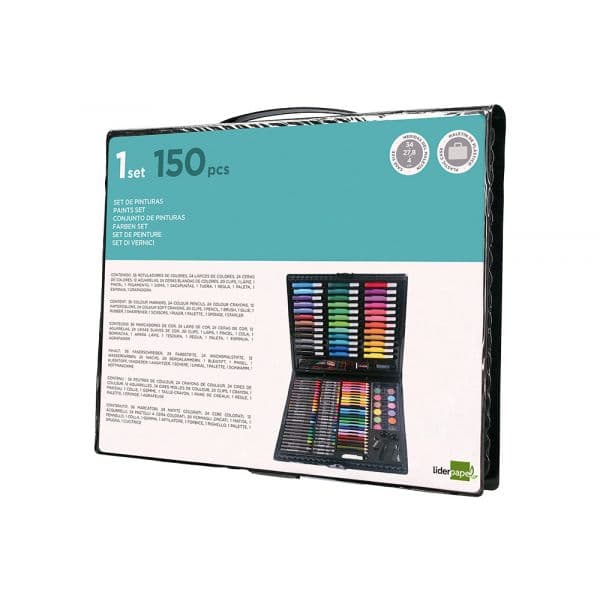Liderpapel Set Pintura em Mala de Plástico 150 Unidades