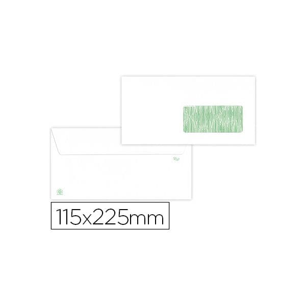 Liderpapel Envelope Branco 115X225mm Janela Direita Aba Tira de Silicone Papel Reci. 90g (500 un. - OFF006197CE