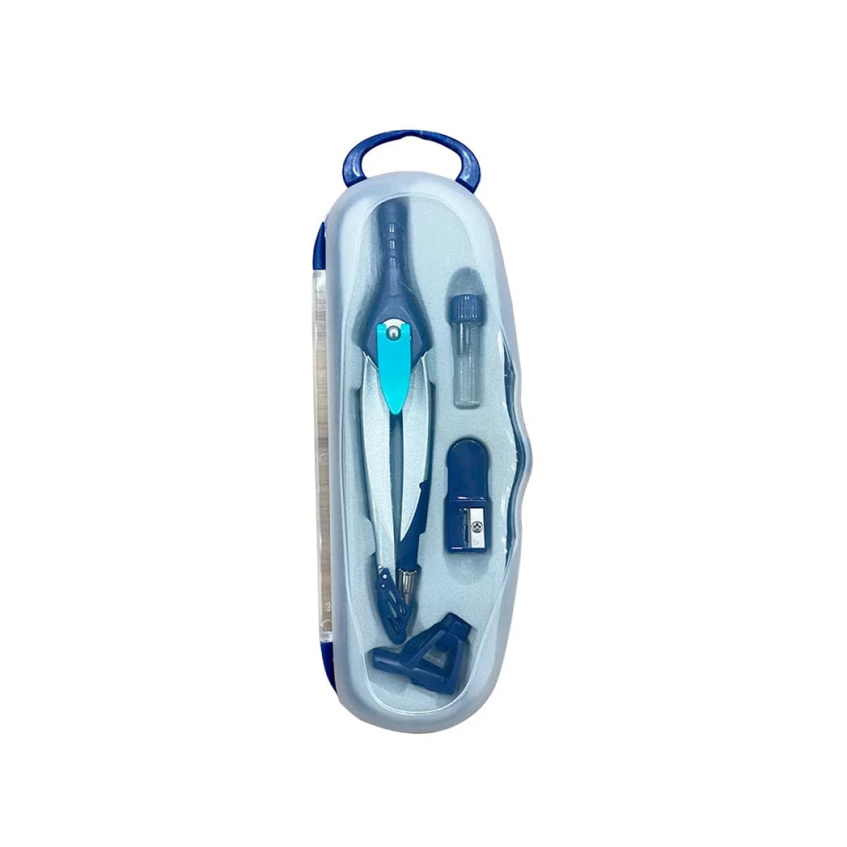 Compasso liderpapel lock device com adaptador universal e tubo de minas cor azul escuro