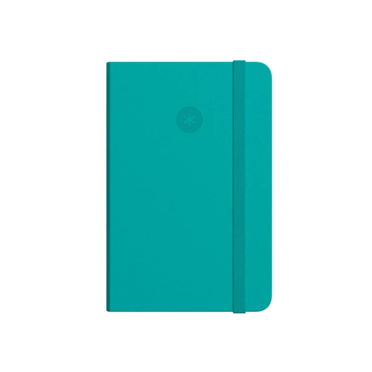 Caderno com elastico antartik capa mole a5 folhas linhas turquesa 80 folhas 80 gr fsc
