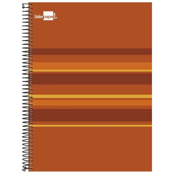 LiderPapel Caderno Espiral A4 Classic Quadriculado 60g Laranja - BA29