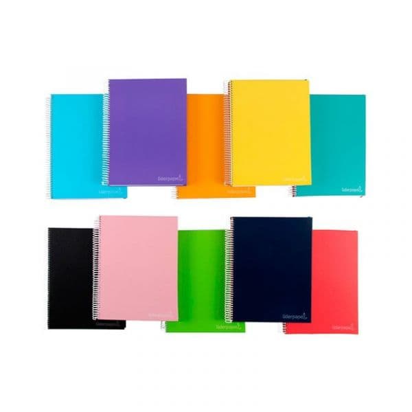 Liderpapel Caderno Espiral Quadriculado Capa Dura A5 140 fls (sortido)