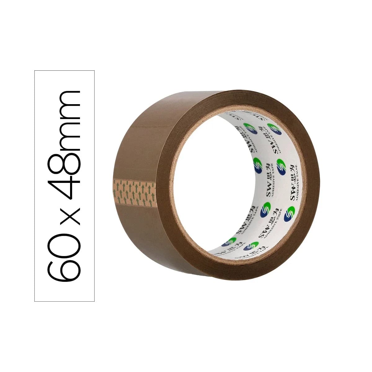 Fita adesiva greening polipropileno havana 60 mt x 48 mm para embalagem – 6 unidades