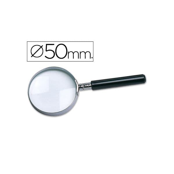 LiderPapel Lupa Cristal Aro Metalico 50 mm - 24462