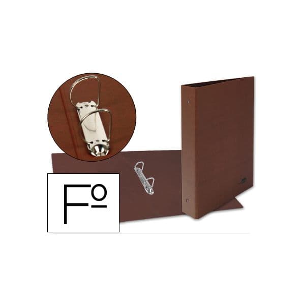 Liderpapel Pastas Aneis Cartao Forrado Couro Folio Natural - CA36