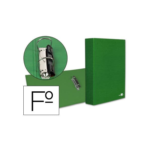 LiderPapel Pasta Paper Coat Folio 2 Argolas 40mm Verde - CH10