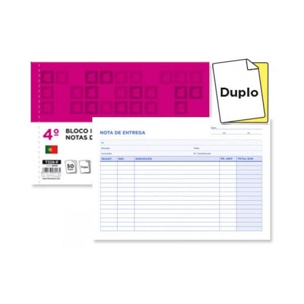 Bloco de Notas Entrega Horizontal 2 Vias 50 Folhas - 1841011