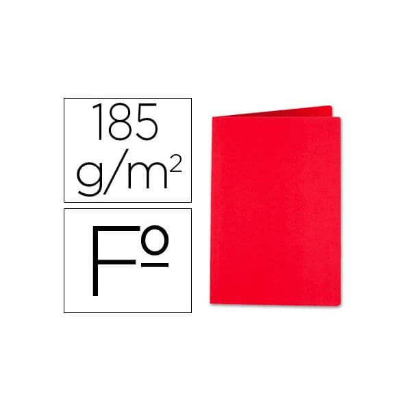 Liderpapel Classificador Cartolina Folio 180g Vermelho 50 Unidades