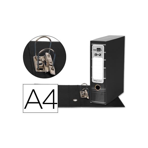 LiderPapel Pasta + Caixa Cartão A4 Filing System Black