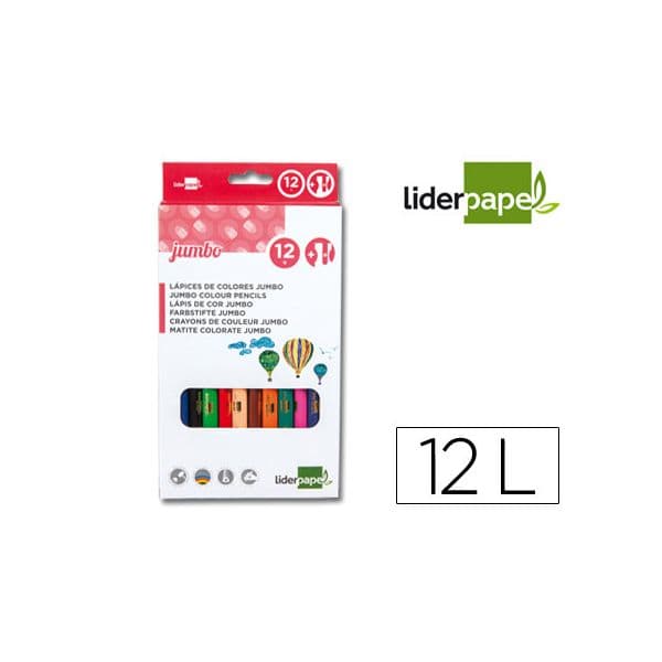 Liderpapel Lápis de Cor Jumbo 12 un. - LC02