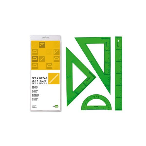 Liderpapel Conjuntos de Réguas de Plástico Verde - 47479