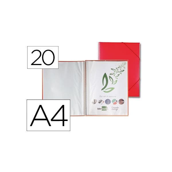 Liderpapel Capa Catálogo c/ Espiral 20 Bolsas PP - EC06