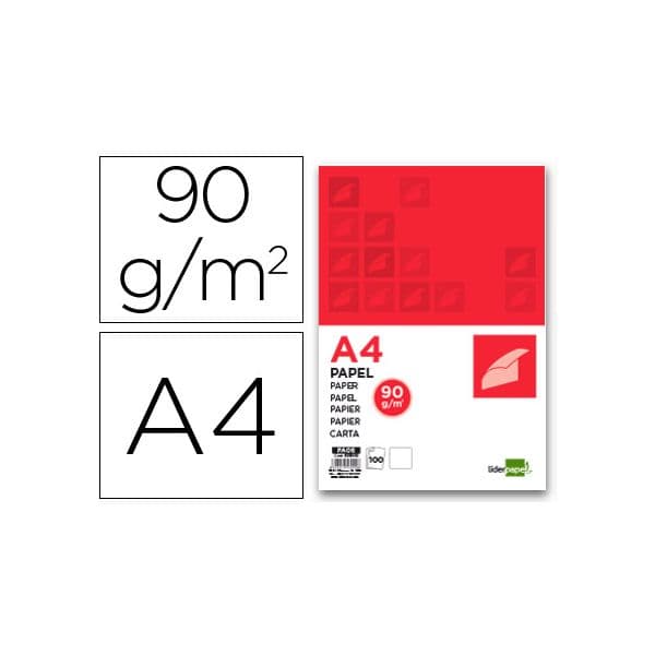 LiderPapel Resma 100Fls Papel A4 90g Escrita - PA06
