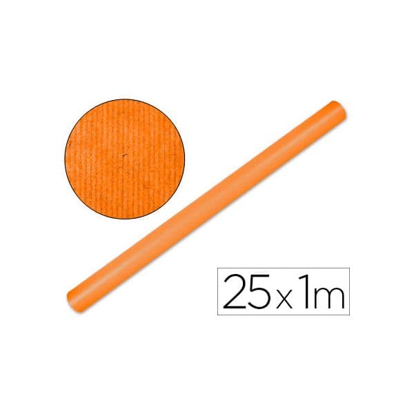Liderpapel Papel Kraft Laranja Forte Rolo 25x1m