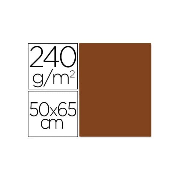 Liderpapel Cartolina 50X65 cm 240G/M2 Castanho-Escuro 25Fls - OFF064571CE