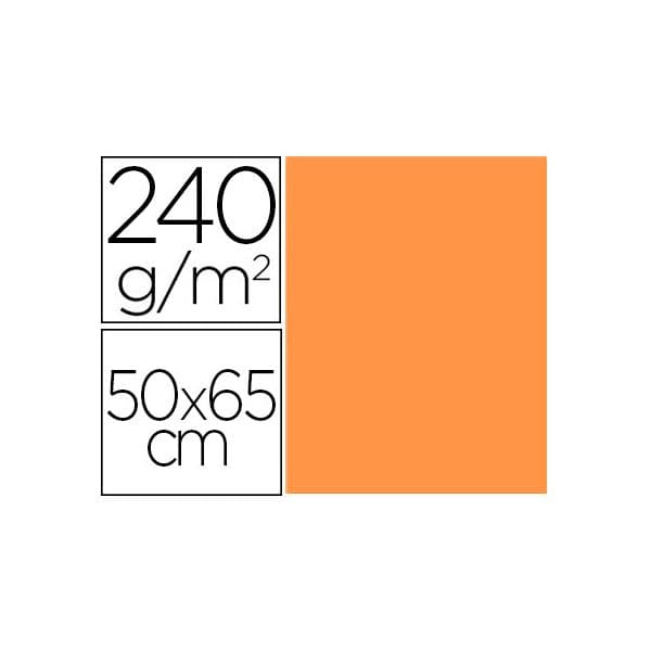 Liderpapel Cartolina 50X65 cm 240G/M2 Tangerina 25Fls - OFF064573CE