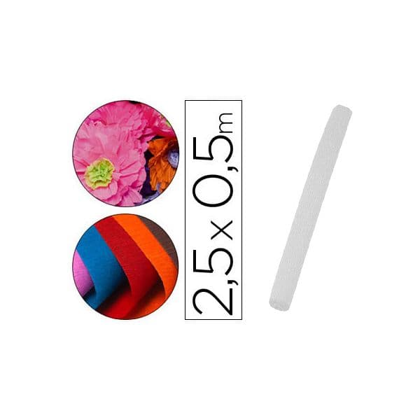 Liderpapel Papel Crepe 0.5x2.5m 85g Branco