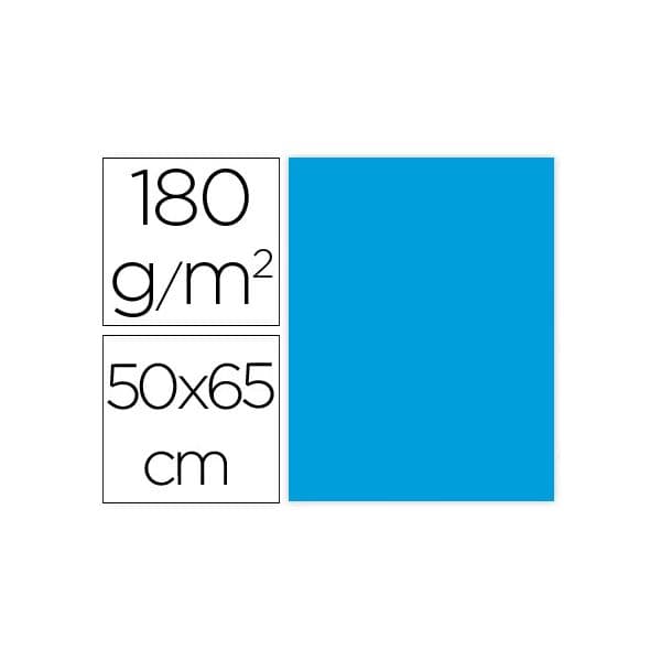 Liderpapel Cartolina 50X65 cm 180G/M2 Azul Turquesa Pack de - CX59