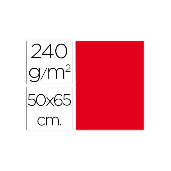 Liderpapel 125 Fls Cartolina 50x65cm 240g Vermelho Natal - CX17