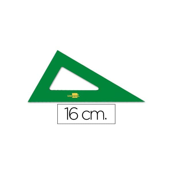 LiderPapel Esquadro Plástico 16cm Verde - RN01