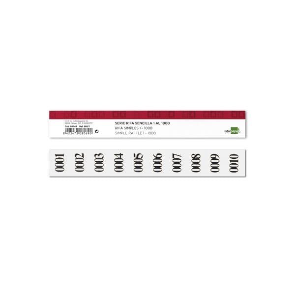 LiderPapel Bloco de Rifas Folha Simples - RI01