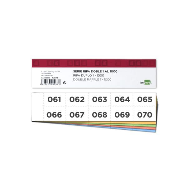 LiderPapel Bloco de Rifas Folha Dupla - RI02