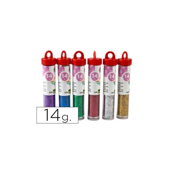 Liderpapel 24 un. Purpurina Fantasia Cores Metálicas Sortidas - PU03