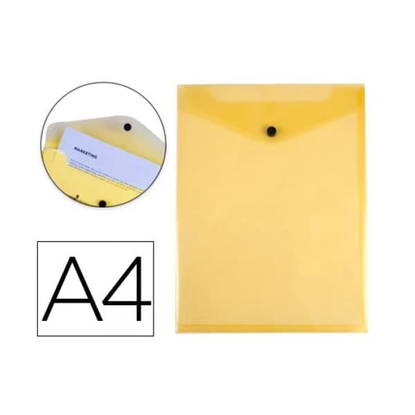 LiderPapel Bolsa Porta-Documentos Vertical DIN A4 Amarelo 10 Un. - L59424