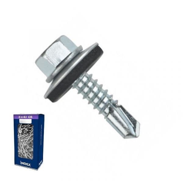 Index Box Parafuso Broca Din 7504-K com Arandela P-14 Cincado Largo 25mm ø Rosca Chapa 4.8mm - 914.584