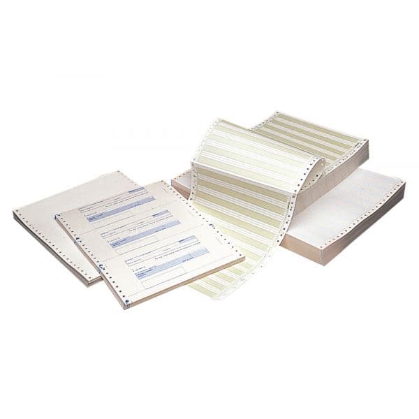 Paper Papel Contínuo Formulário 240mm x 12'', Branco, 1500 Jogos